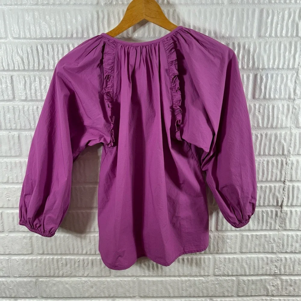 Cleobella Jess Puff Sleeve Blouse Azalea XS - Picture 5 of 6